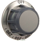 Wells 50259 Flat Down Thermostat Knob 2-3/8" DIA, OFF-450-200F, Mount .187"