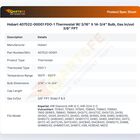Hobart 407522-00001 Thermostat W/O Knob 3/16" X 14-3/4" FDO-1