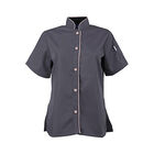 Allpoints 2127SLPK2XL KNG 2XL Chef Shirt Active Womens Slate/Pink