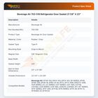 Beverage Air 703-519 Refrigerator Door Gasket 21 1/8" X 23"