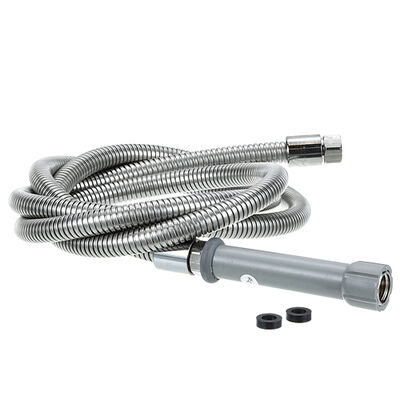 T&S Brass 0096H Pre-Rinse Hose W/8" Gray Handle 96"