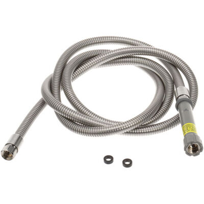 T&S Brass B-0108-HOSE S/S Pre Rinse Flex Hose W/Handle 108"