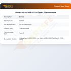 Hobart 00-857388-00001 Braising Pan Thermocouple K-Type