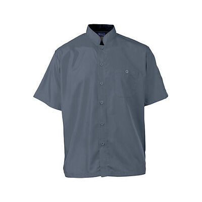 Allpoints 2126SLBKS KNG Sm Active Chef Shirt Mens Slate/Black SS