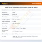 Hobart 825100-80 230v Axial Fan, 2750RMP, 92CFM, Ball Bearing
