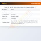 Hobart 00-120152-1 Dishwasher Inside Short Curtain, 22-5/8" X 9"