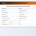 Fisher Manufacturing FIS10863 Jet Spray Valve 2.2 GPM