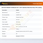 Dormont 44S0157-48 Gas Hose 3/4" X 48" SS PVC Coating