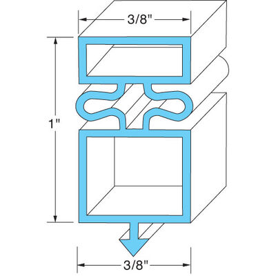 TRUE E810862 Refrigerator  Door Gasket, 3/8" MAG, 1/8" X 54 1/8"