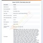 Hobart 720719-1 Fryer Pilot Safety Valve 3/8"