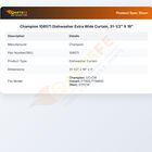 Champion 108571 Dishwasher Extra Wide Long Curtain 31-1/2" X 19"