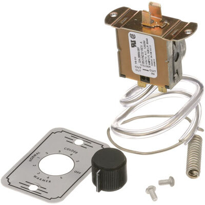 Traulsen 324-28994-00 Refrigerator Thermostat coiled Bulb Slot Stem W/ Knob & Dial Plate 3/8 X 1/1/2