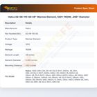Hatco 02-08-110-00 48" Warmer Element, 120V 1100W, .260" Diameter