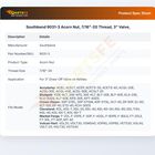 Southbend 9031-3 Acorn Nut 7/16" - 20 Thread 3" Valve