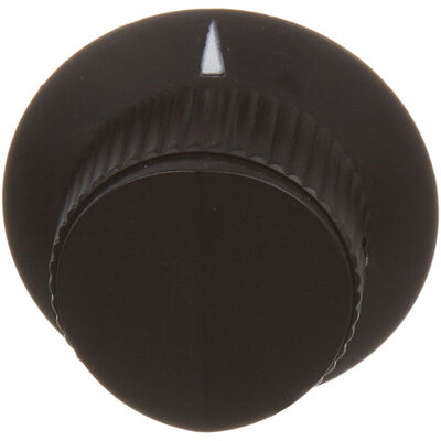 Market Forge 98-6046 Black Indicator Knob W/White Arrow 1-7/8", 1/4" Hole With 2 Set Screws