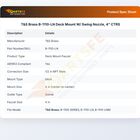 T&S Brass B-1110-LN Deck Mount W/Swing Nozzle 4" CTRS