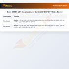 Bunn 2645.1 3/8" DIA Liquid Level Control W/ 3/8" CCT Nut & Sleeve