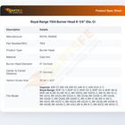 Royal Range 1104 Burner Head 6-1/4" Diameter Cast Iron