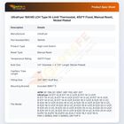 Ultrafryer 19A145 Fryer Hi-Limit Safety Thermostat W/Manual Reset 450&deg;F Fixed LCH