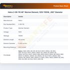 Hatco 2-08-110 48" Warmer Element, 120V 1100W, .260" Diameter