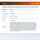 Frymaster FM8030132 Basket Support Rack 12-7/16" X 13-3/4"