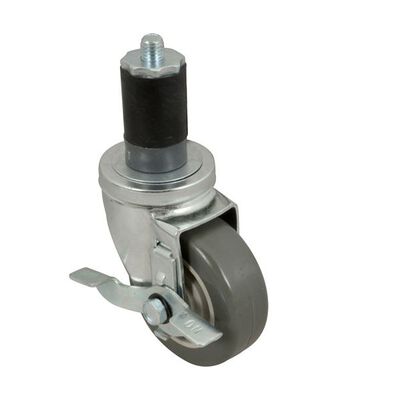 Caster,Stem , 3-1/2",W/Brk,Gry For Allpoints - Part# 1201027