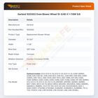 Garland 1025302 Oven Blower Wheel 10-3/4D X 1-7/8W 5/8