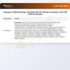 Champion 111068 10A Relay, 120/240V W/3/16" (8)male Terminals,1-11/16" MT CTRS for Steamer