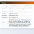 Jade Range 440-148-000 Dual Pilot Adjustment Valve, 1/8 MPT X 1/4 CC