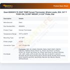 Dean 8060813 Temperature Fenwal Thermostat W/Wire Leads 75&deg;-550&deg;F 1/4" Push-ON 1/2" NPT Mount 4-3/4" Probe