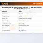 T&S Brass B0100M Spray Valve W/Flexible SS Hose 44" Male Inlet 1/2" Automatic Shut-Off Valve