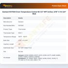 Garland 1017500 Oven Temperature Thermostat Control W/1/2" NPT In/Out 3/16" X 14-3/4"