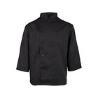 Allpoints 1660XL KNG XL Black Chef Coat 3/4 Sleeve