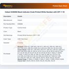 Hobart 836968 Black Indicator Knob Printed White Number W/OFF-1-10