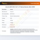 Cres Cor 0811-019-K Hot Cabinet Warmer Element 14.5" x 6" 1470W 120V