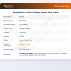Bloomfield 2N-30398UL Warmer Element 240V 1200W