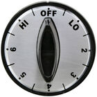 Cecilware GMM169F Flat Down Chrome Face Knob 2" DIA, OFF-LO-2-6-HI, Mount .187", Fixed Overlay