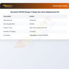 Cleveland 105782 Range 2-Stage Gas Valve Replacement Kit