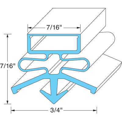 True E810782 Door Gasket- 12-7/8"  X 28-3/8"