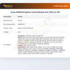 Groen GR085153 Convection Steamer Ignition Control Module 24V F429 CA-145