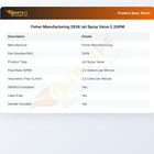 Fisher Manufacturing 2938 Jet Spray Valve 2.2 GPM
