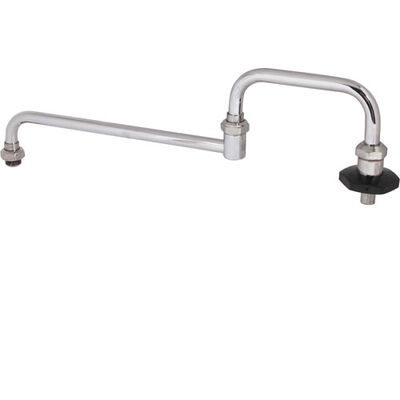 T&S Brass R 18"Double Spout  , W/Nzzle,Leadfree