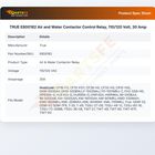 TRUE E800182 Air and Water Contactor Control Relay, 110/120 Volt, 30 Amp