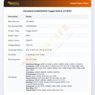 Cleveland CLEKE50504 Toggle Switch 1/2 SPST