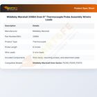 Middleby Marshall 33984 Oven 6" Thermocouple Probe Assembly W/wire Leads
