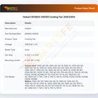 Hobart 851800-00059 Cooling Fan 208/240V