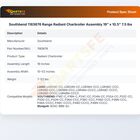 Southbend 1183676 Range Radiant Charbroiler Assembly 19" x 10.5" 7.5 lbs