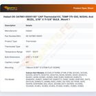 Hobart 00-347961-00001 60" CAP Thermostat KX, TEMP 175-550, W/DIAL And BEZEL, 3/16" X 11-5/8" BULB , Mount 1