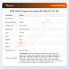TRUE 810801 Refrigerator  Door Gasket, 3/8" MAG, 1/8" X 54 1/8"