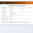 Garland 1489800 Contactor 4P 30/40A 120V